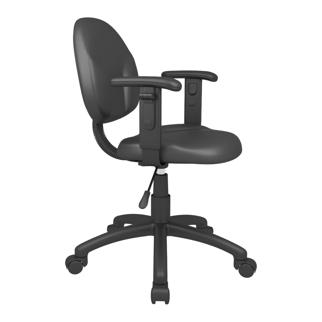 Boss Diamond Task Chair In Black W/ Adjustable Arms