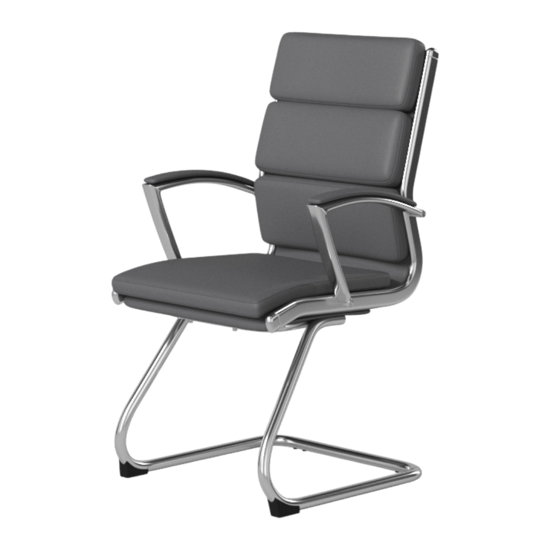 Boss Executive CaressoftPlus Chair with Metal Chrome Finish - Guest Chair - Image 4