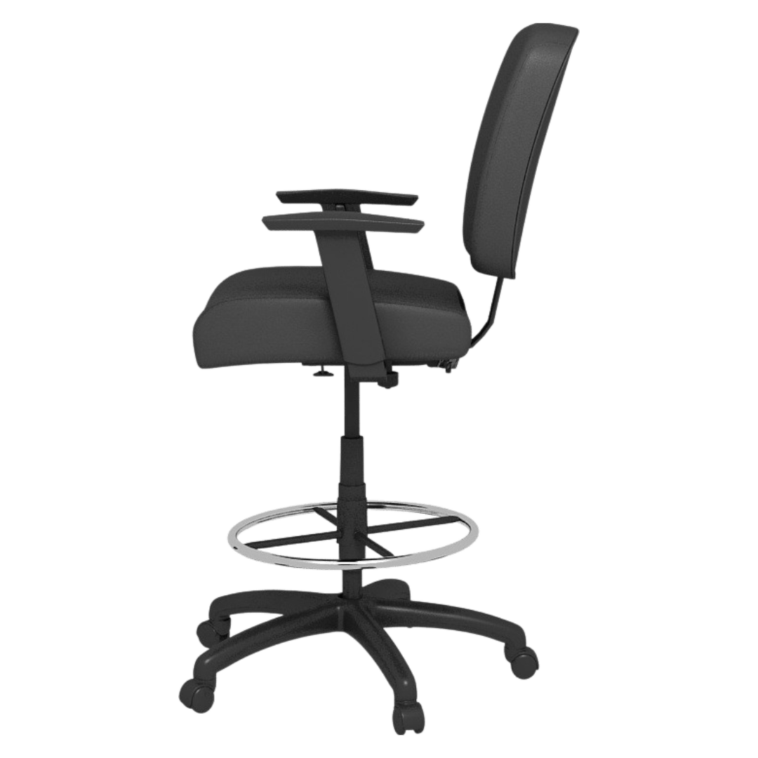 Boss 300 lb Heavy Duty Office Stool, Black - Image 4