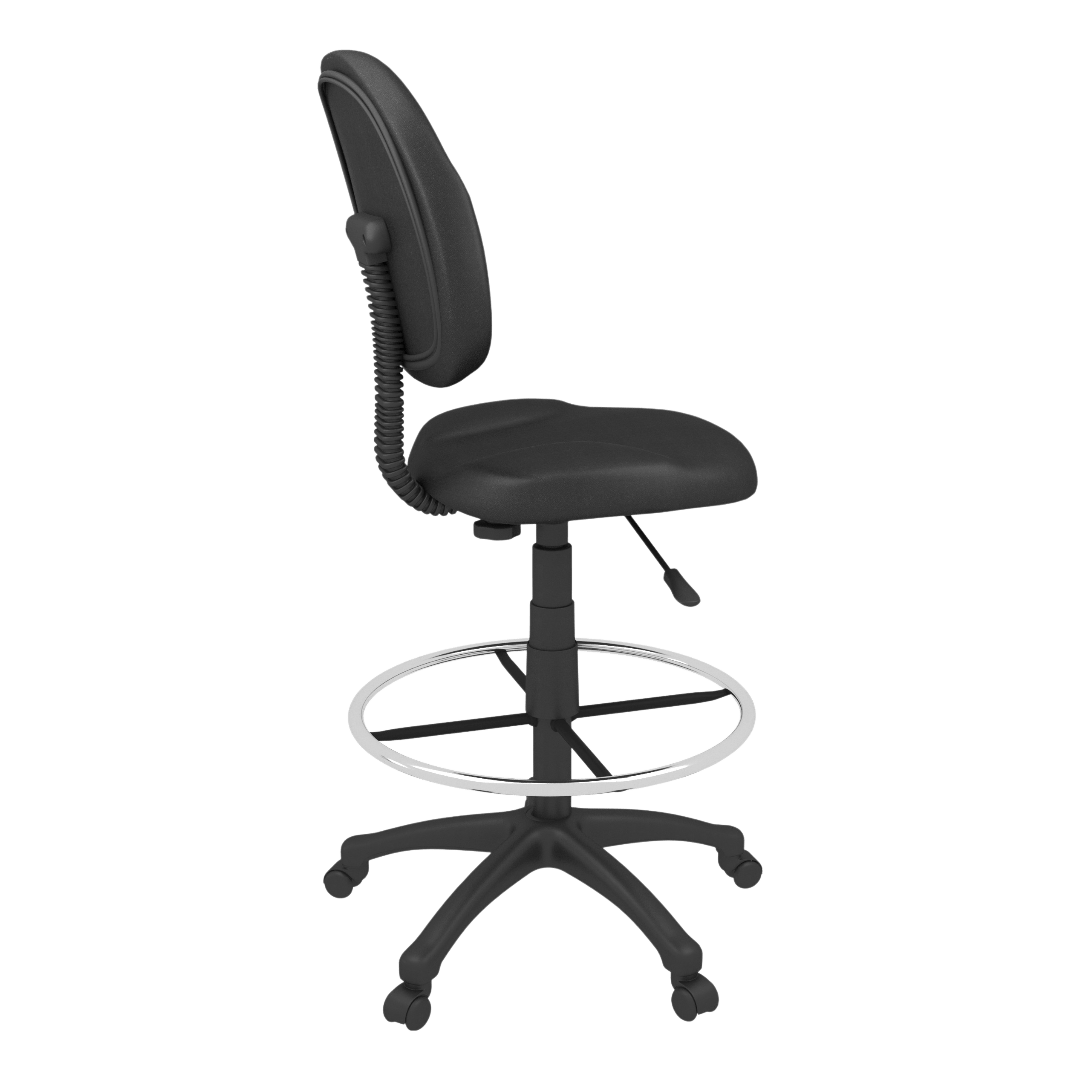 Boss Black Antimicrobial Drafting Stools W/Footring