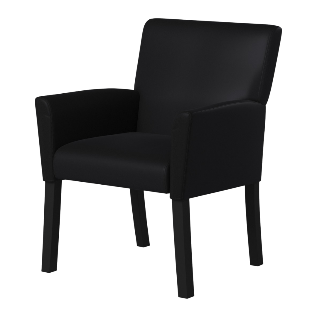 Boss Box Arm guest, accent or dining chair W/Black Base