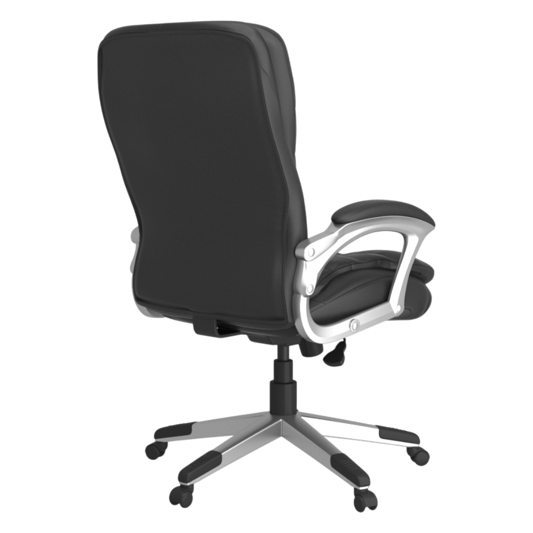 Boss High Back Executive Chair With Pewter Finished Base/Arms