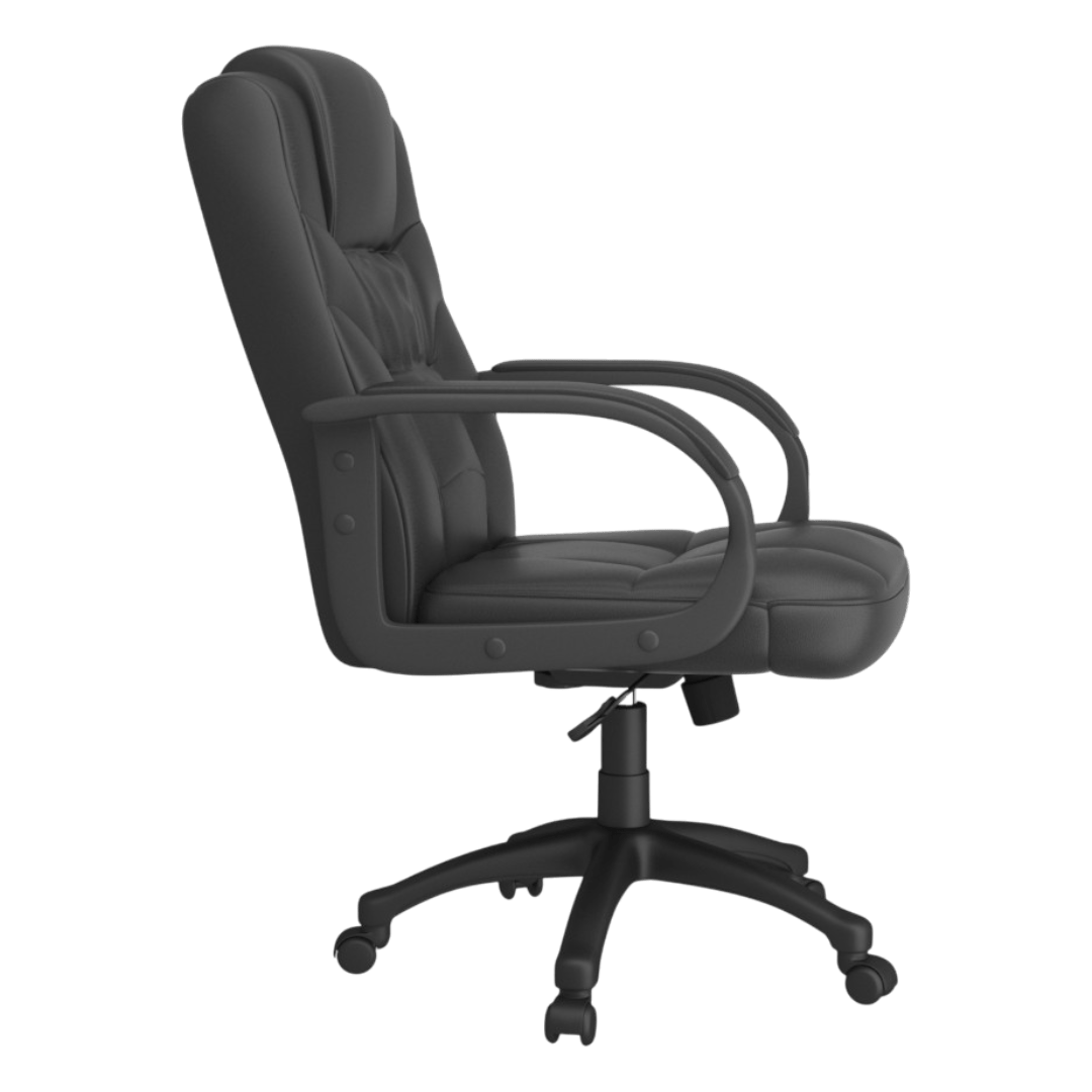 Boss Executive Leather Plus Chair W/Padded Arm