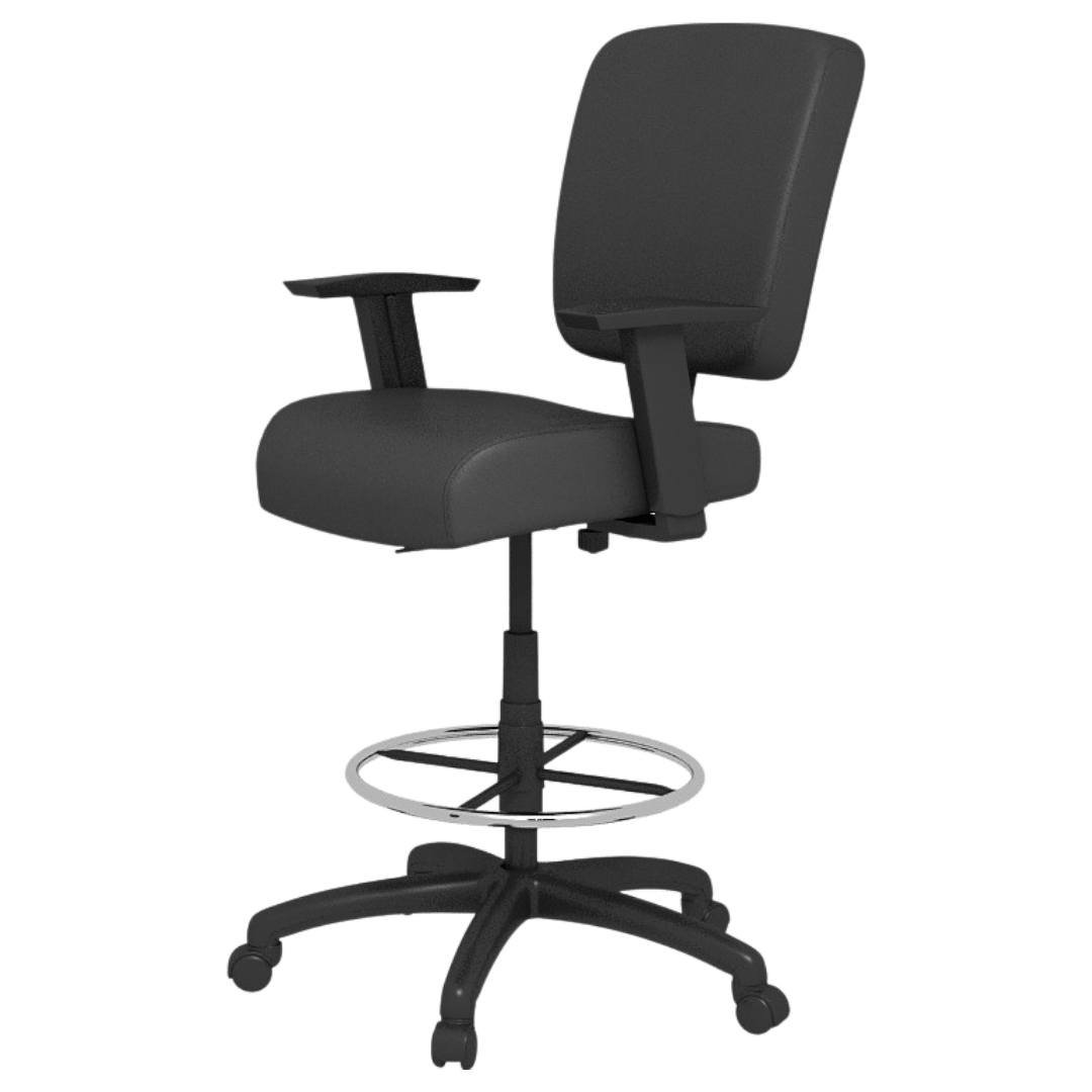 Boss 300 lb Heavy Duty Office Stool, Black - Image 5