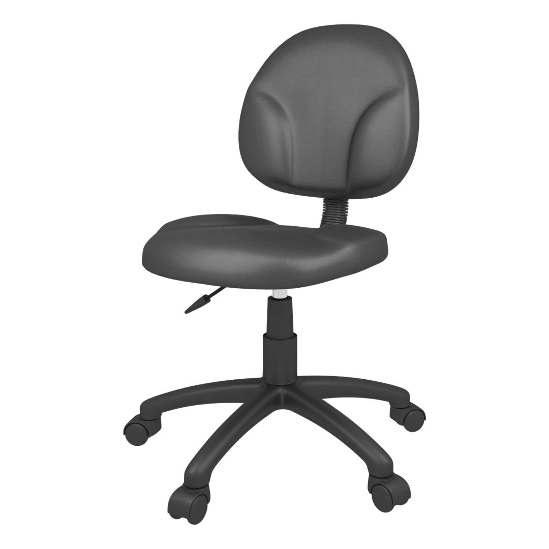 Boss Diamond Task Chair In Black Antimicrobial Vinyl
