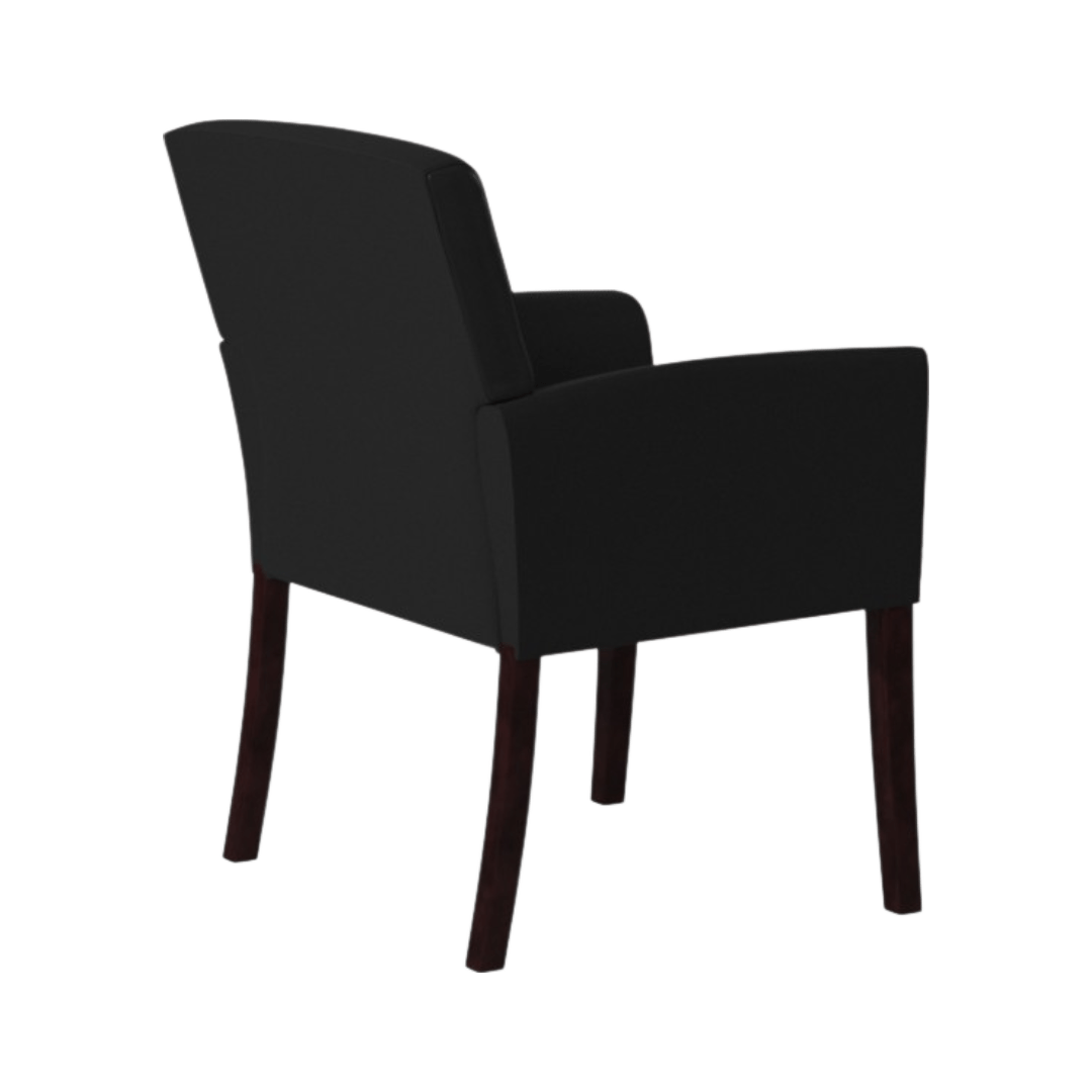 Boss Box Arm guest, accent or dining chair W/Mahogany Finish