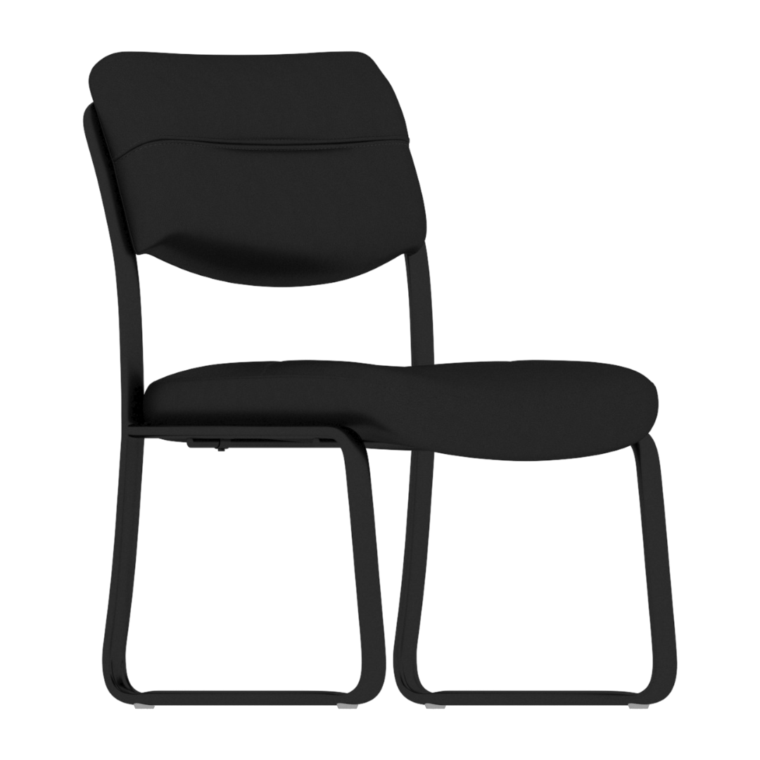 Boss Leather Sled Base Side Chair - Image 4