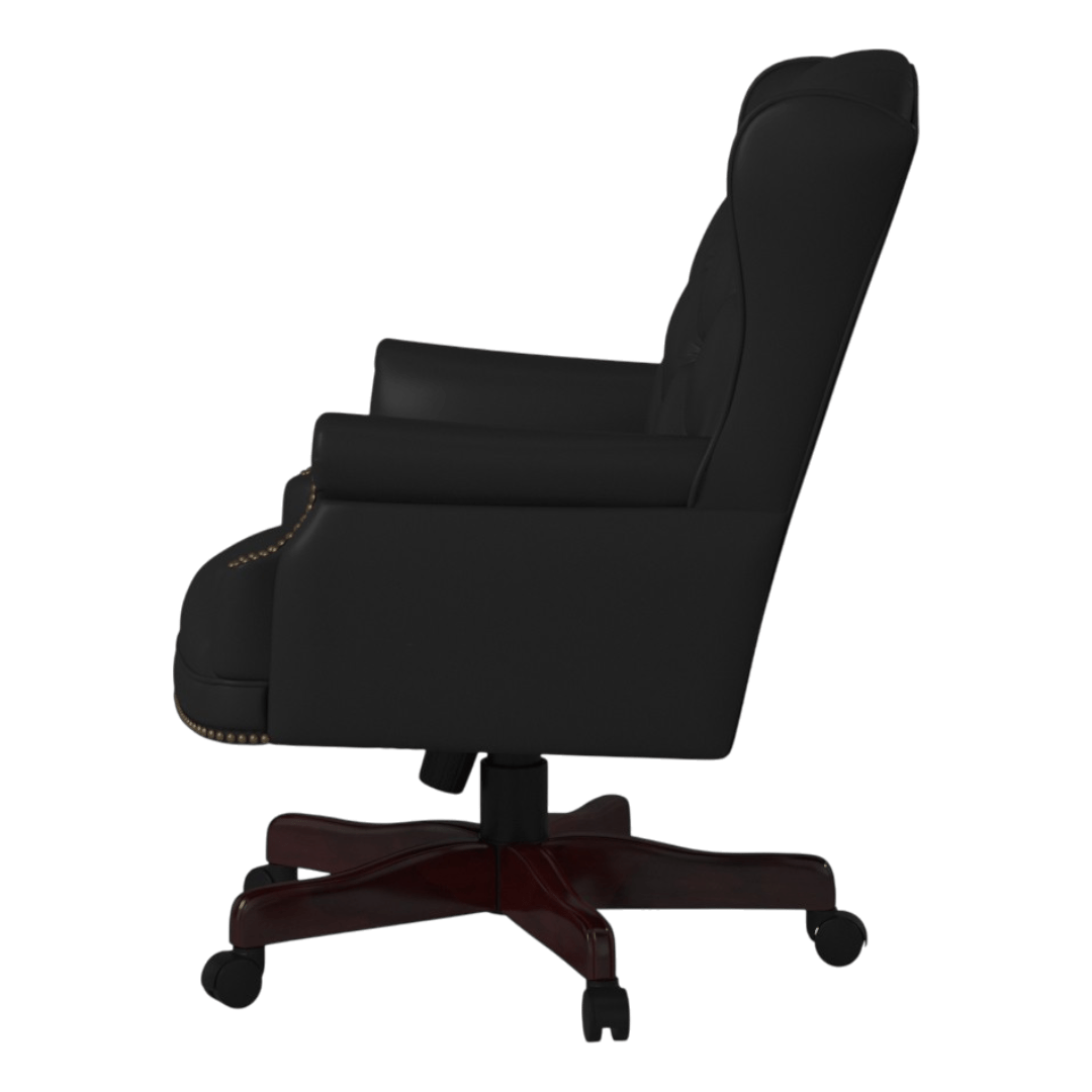 Boss Wingback Traditional Guest Chair In Black