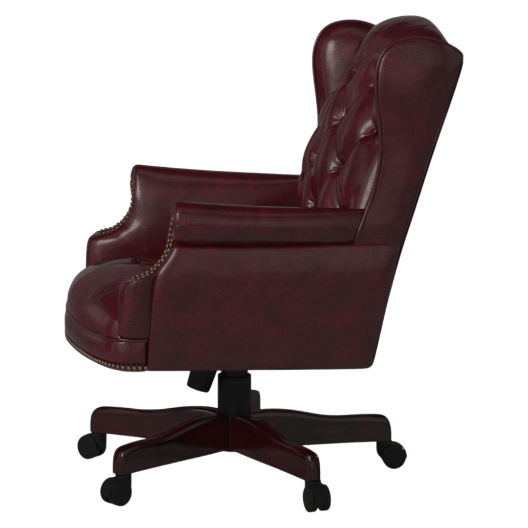 Boss Wingback Traditional Chair In Burgundy