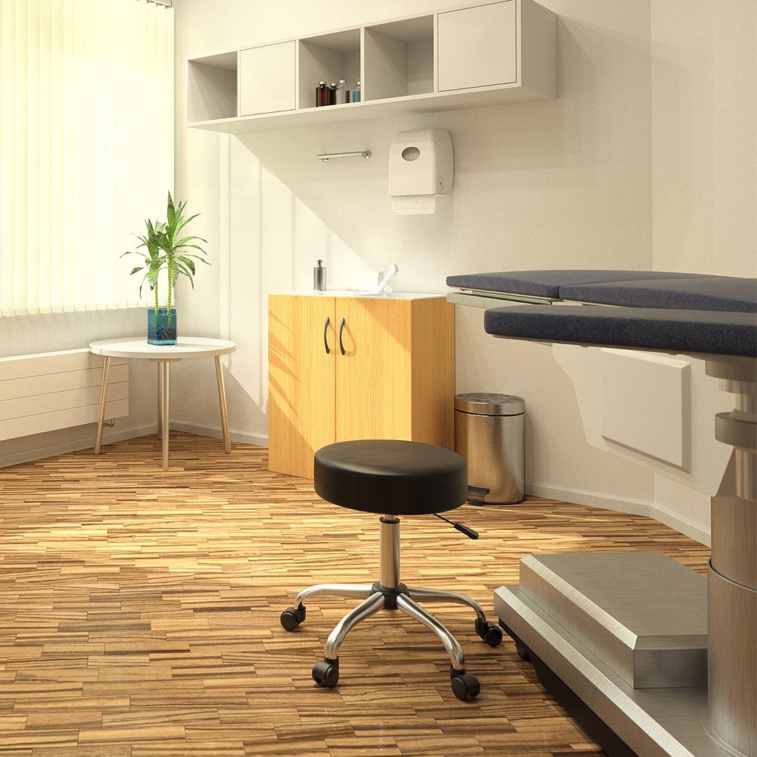 Boss Black Antimicrobial Vinyl Medical Stool - Image 6