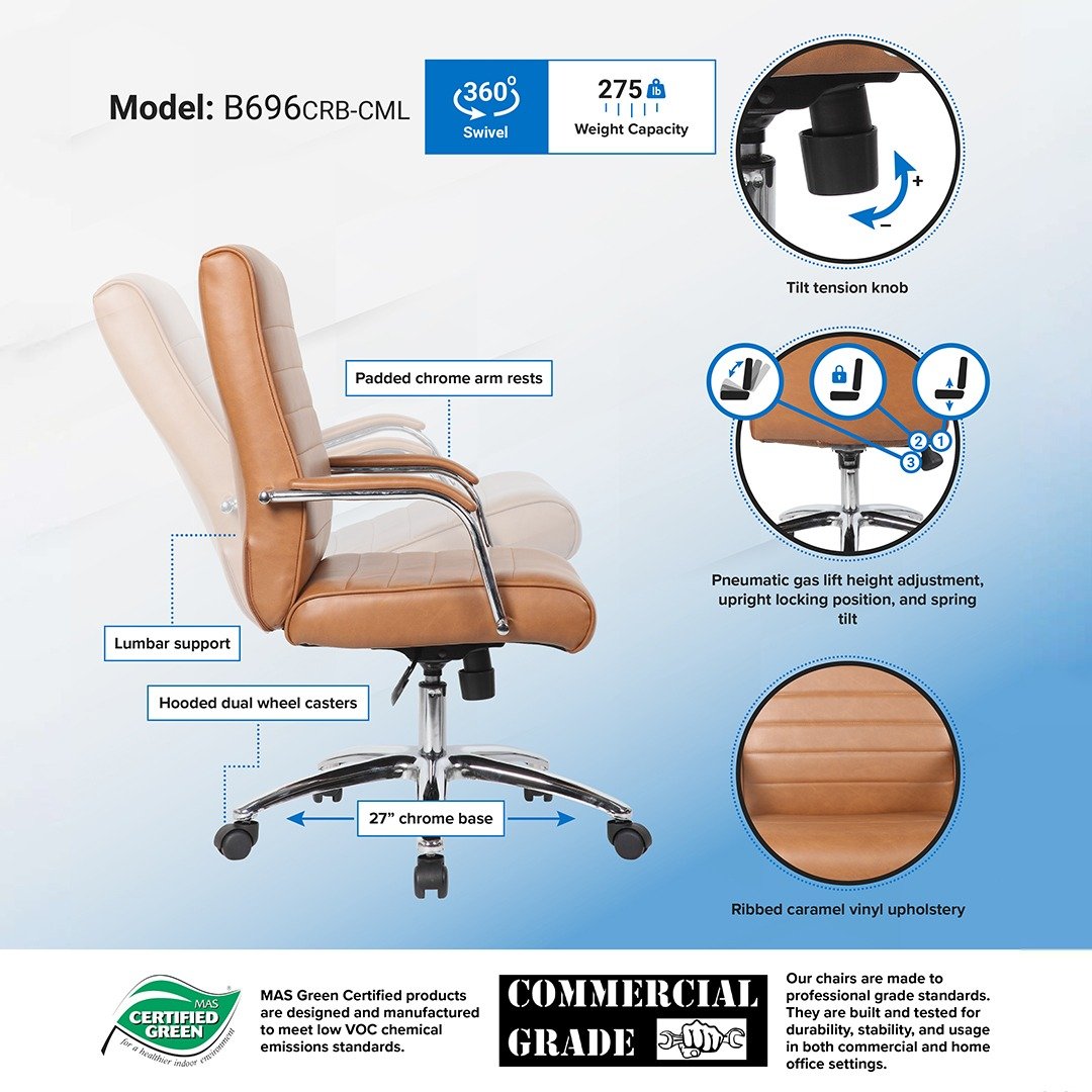 Boss Modern Executive Conference Chair - Caramel - Image 4