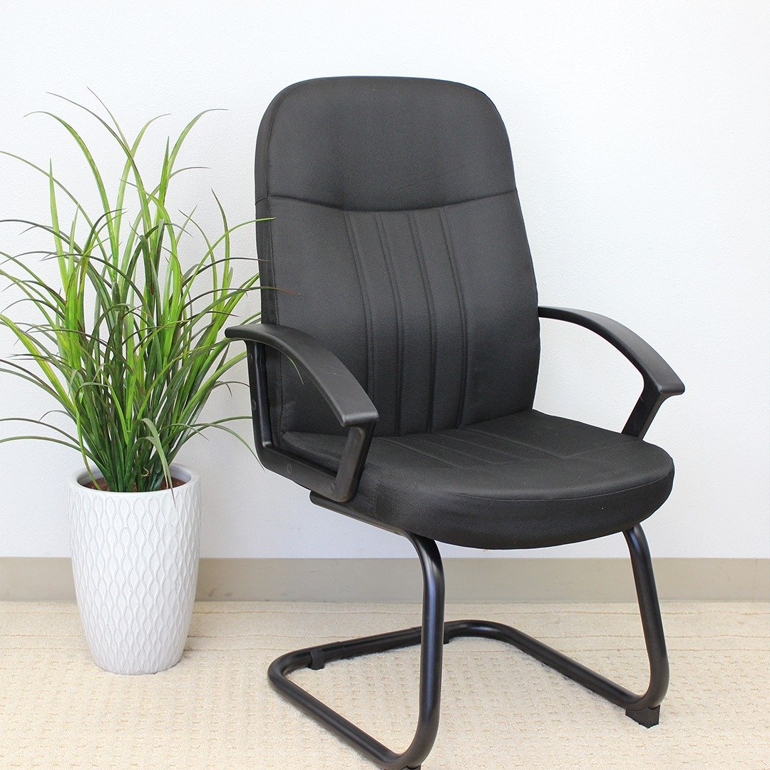 Boss Mid Back Fabric Guest Chair In Black - Image 3