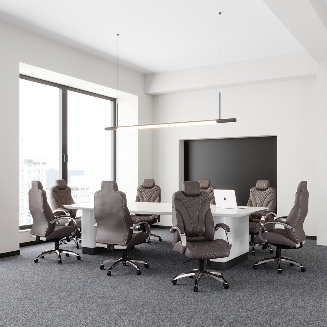 Boss Executive Hinged Arm Chair - Brown - Image 4