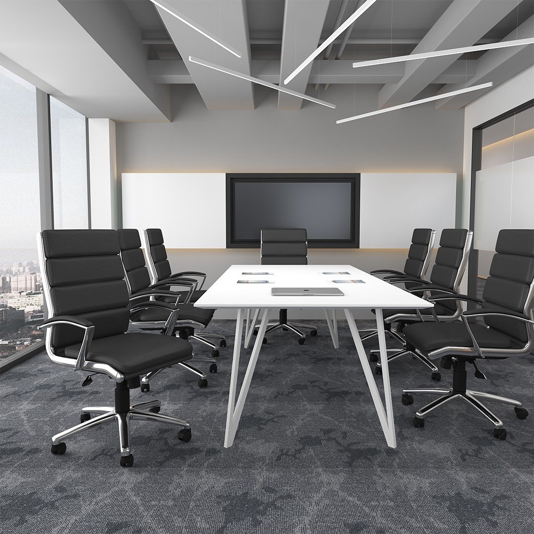 Boss Executive CaressoftPlus Chair with Metal Chrome Finish – Mid Back