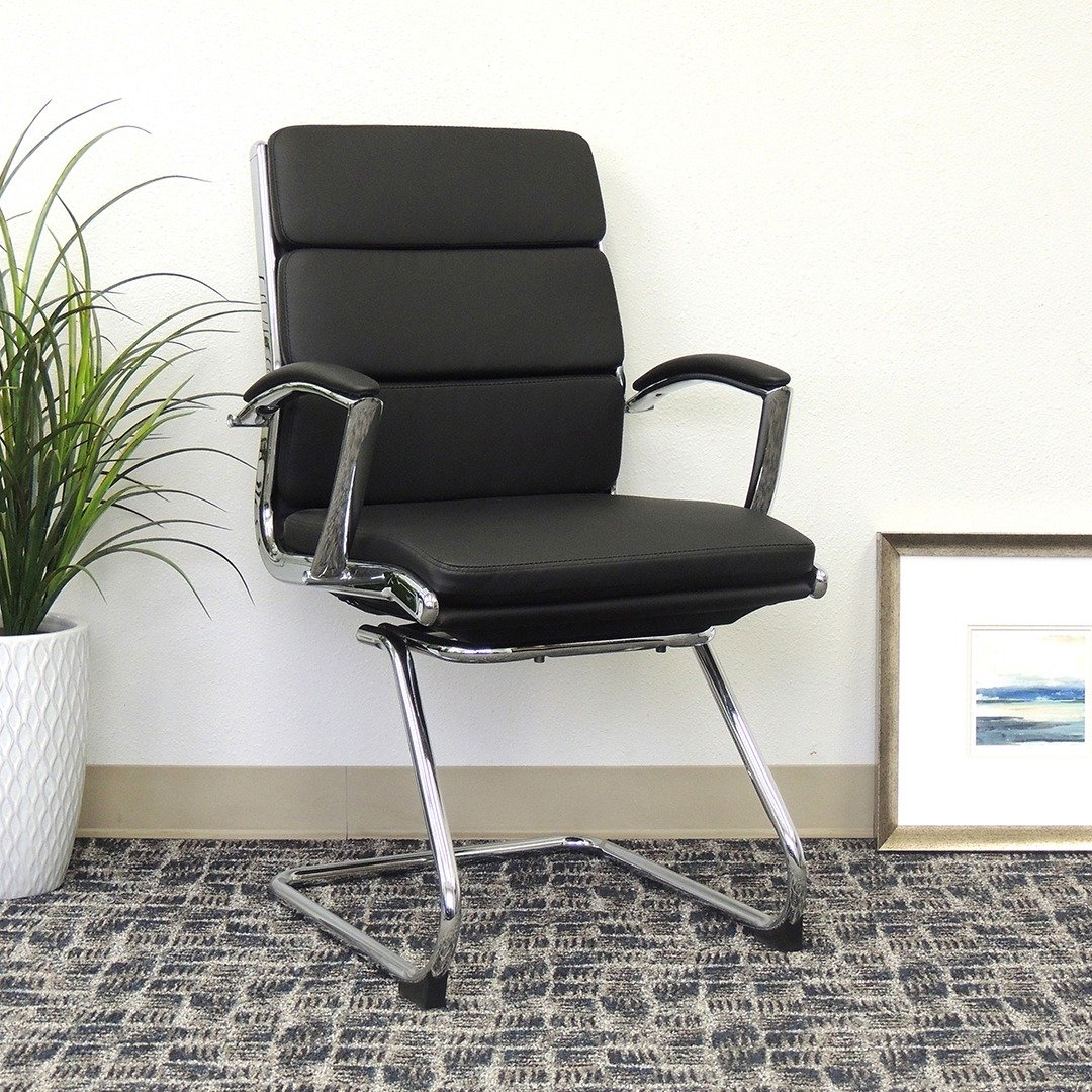 Boss Executive CaressoftPlus Chair with Metal Chrome Finish - Guest Chair - Image 5