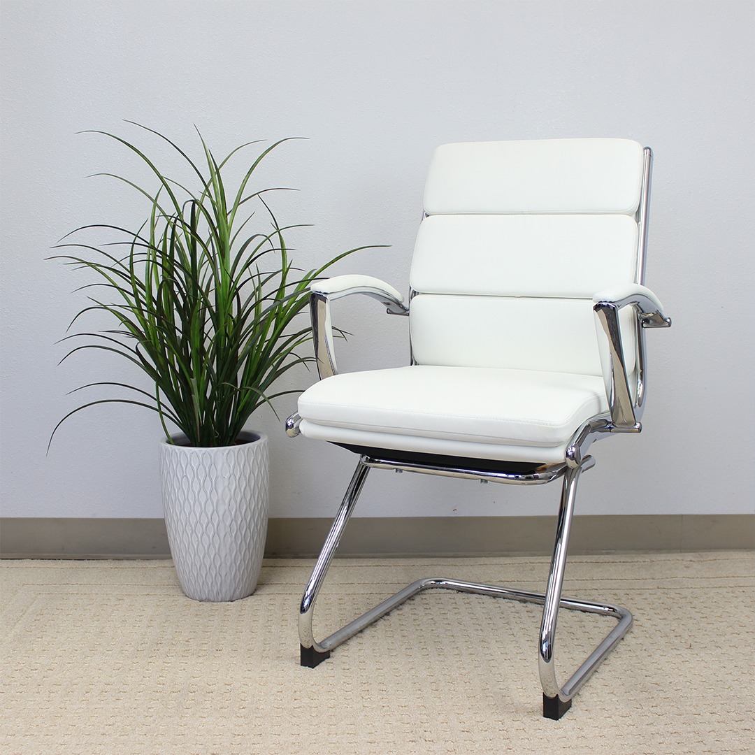 Boss Executive CaressoftPlus Chair with Metal Chrome Finish - Guest Chair - Image 3