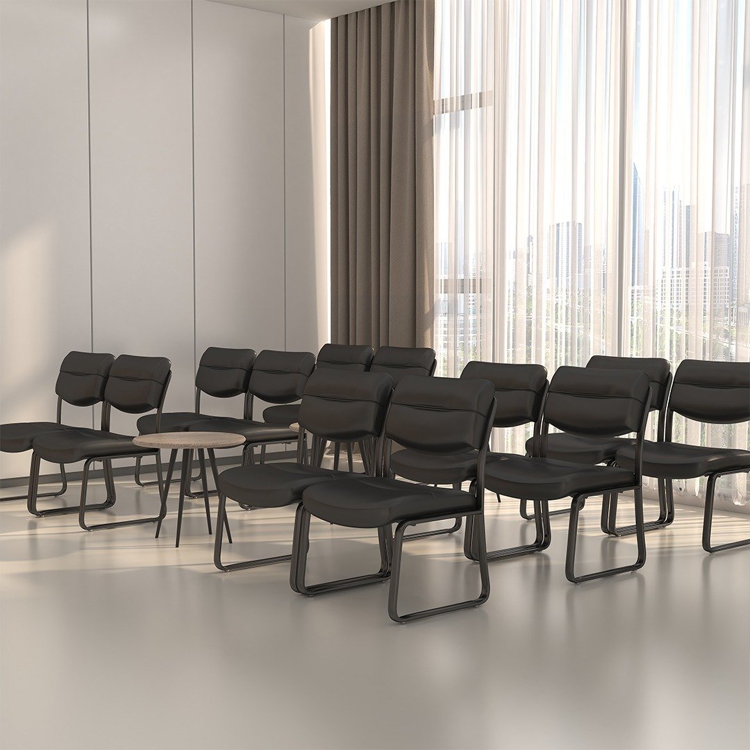 Boss Leather Sled Base Side Chair - Image 6