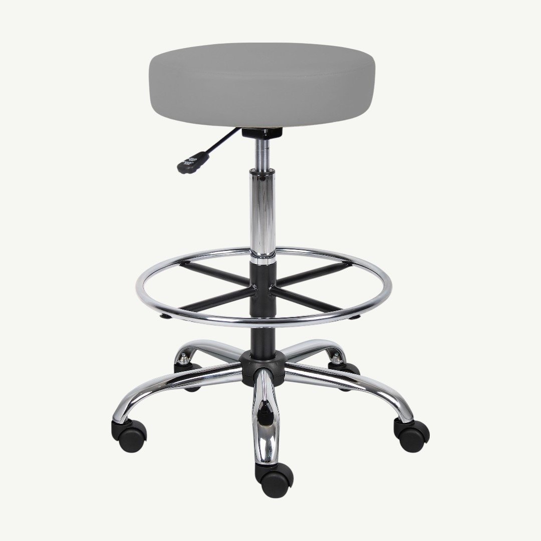 Boss Antimicrobial Vinyl Medical/Drafting Stool - Image 2