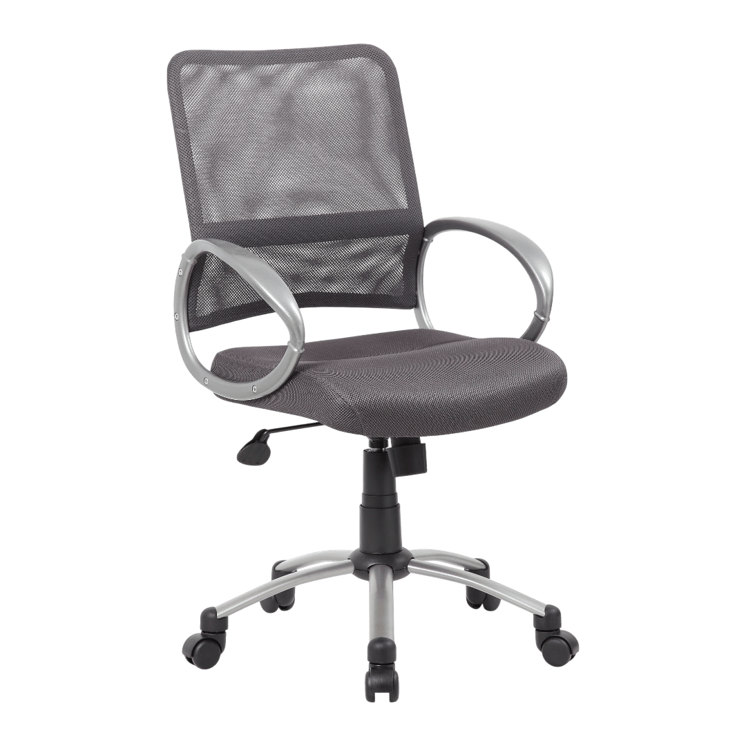 Boss Mesh Back W/ Pewter Finish Task Chair