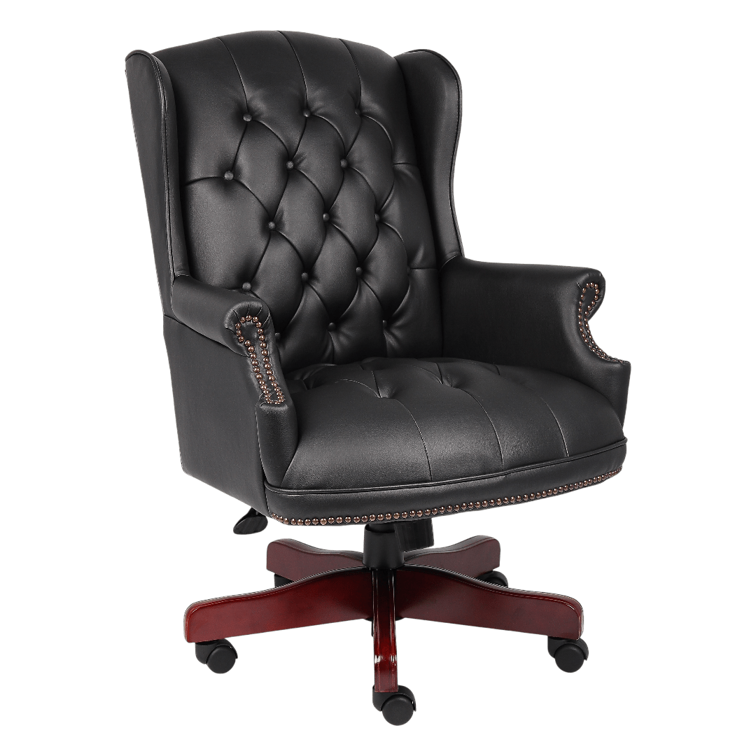 Boss Wingback Traditional Chair In Black
