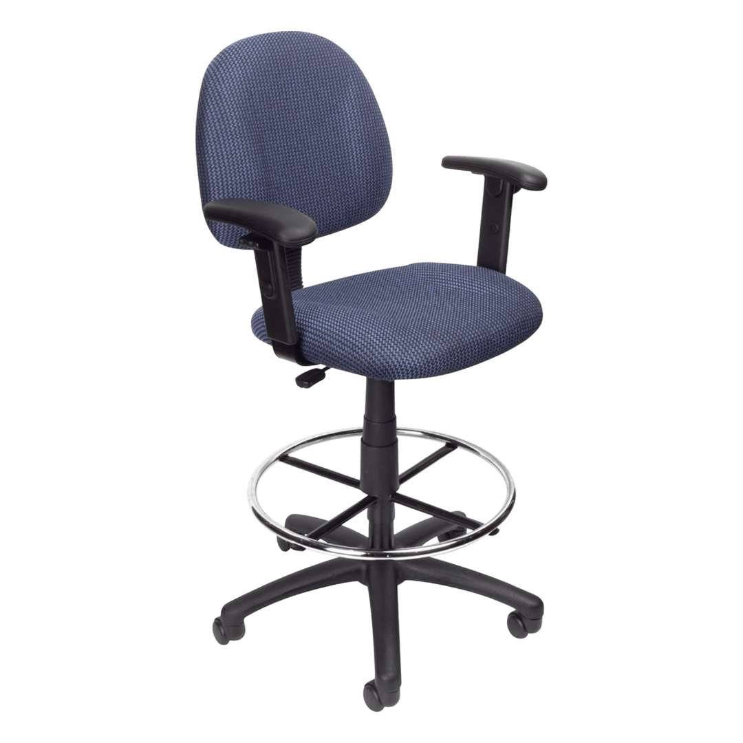 Boss Drafting Stool (B315-Be) W/Footring And Adjustable Arms