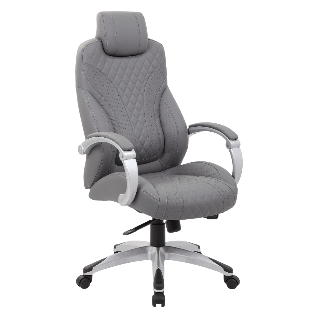 Boss Executive Hinged Arm Chair - Black/Grey