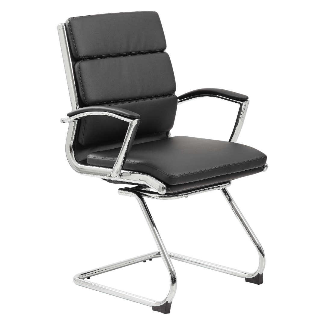 Boss Executive CaressoftPlus Chair with Metal Chrome Finish - Guest Chair - Image 3