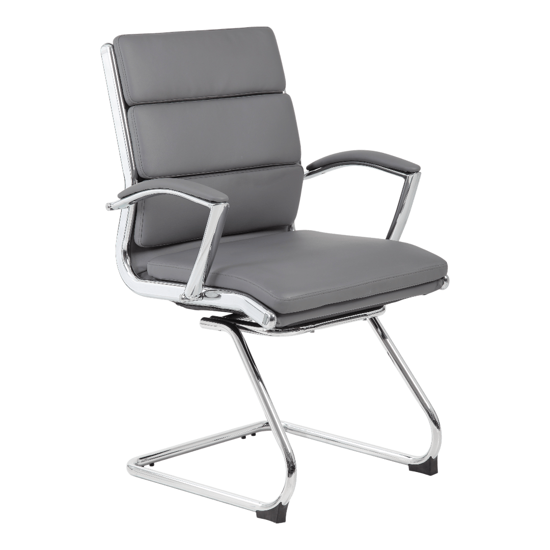 Boss Executive CaressoftPlus Chair with Metal Chrome Finish - Guest Chair