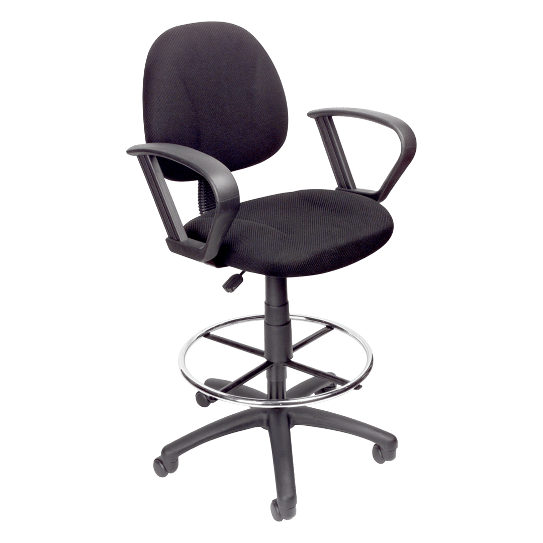 Boss Drafting Stool W/Footring And Loop Arms