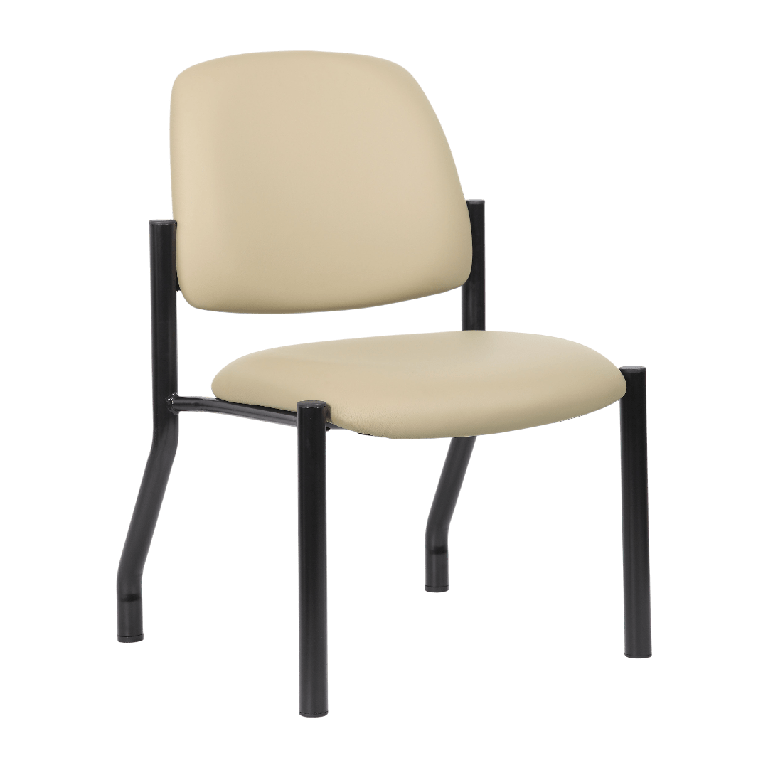 Boss Antimicrobial Armless Guest Chair, 300 lb. weight capacity