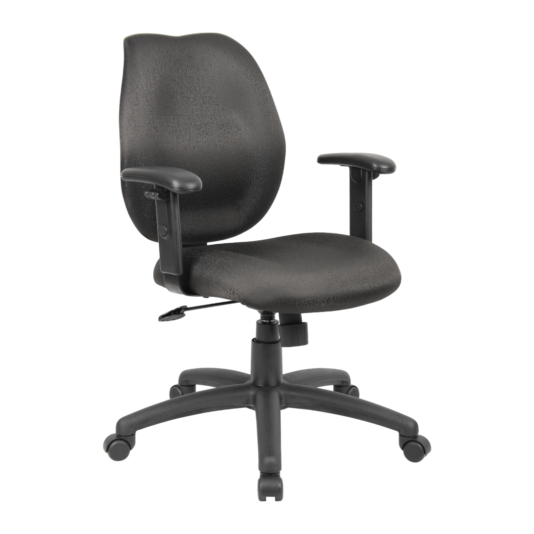 Boss Black Task Chair W/ Adjustable Arms