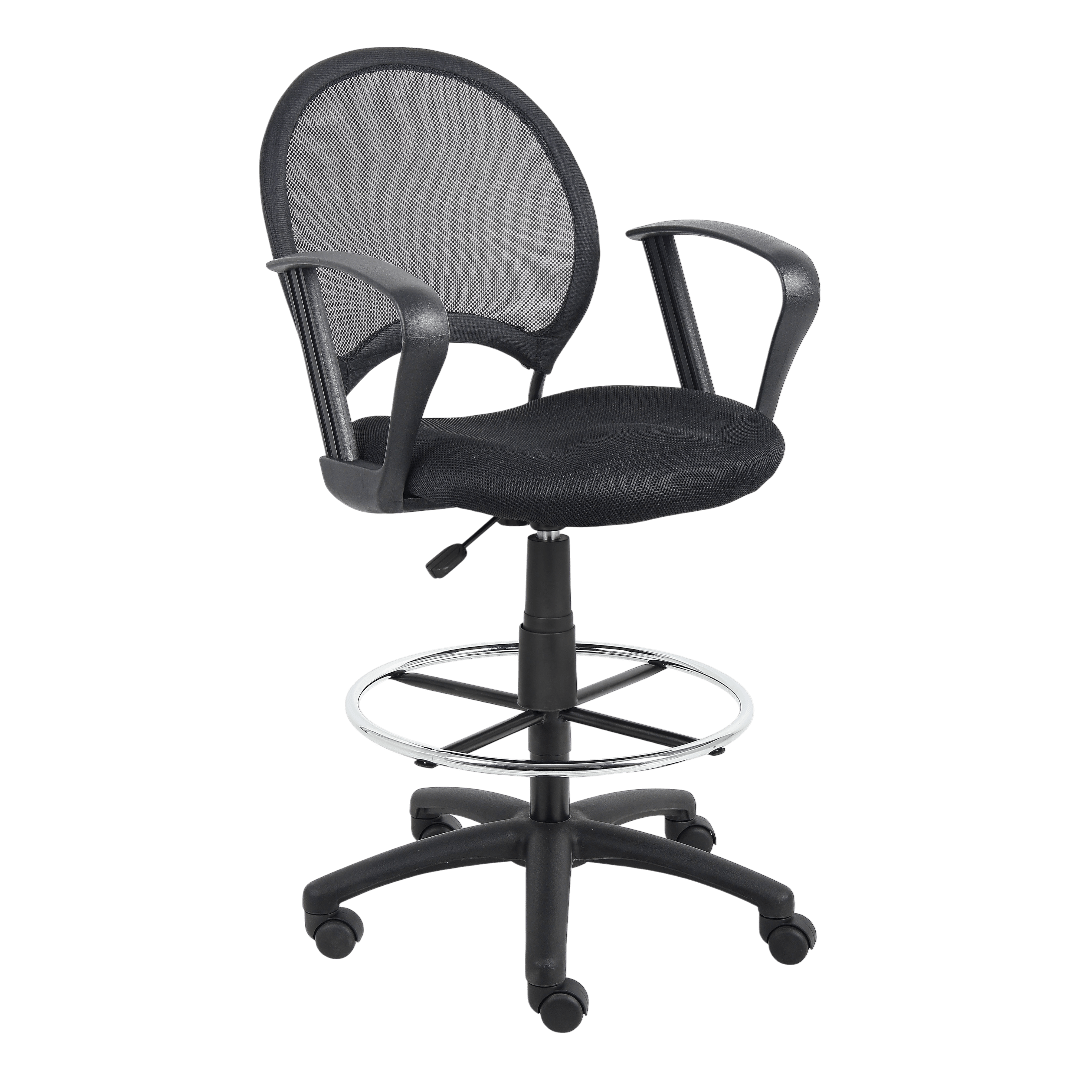 Boss Mesh Drafting Stool W/ Loop Arms