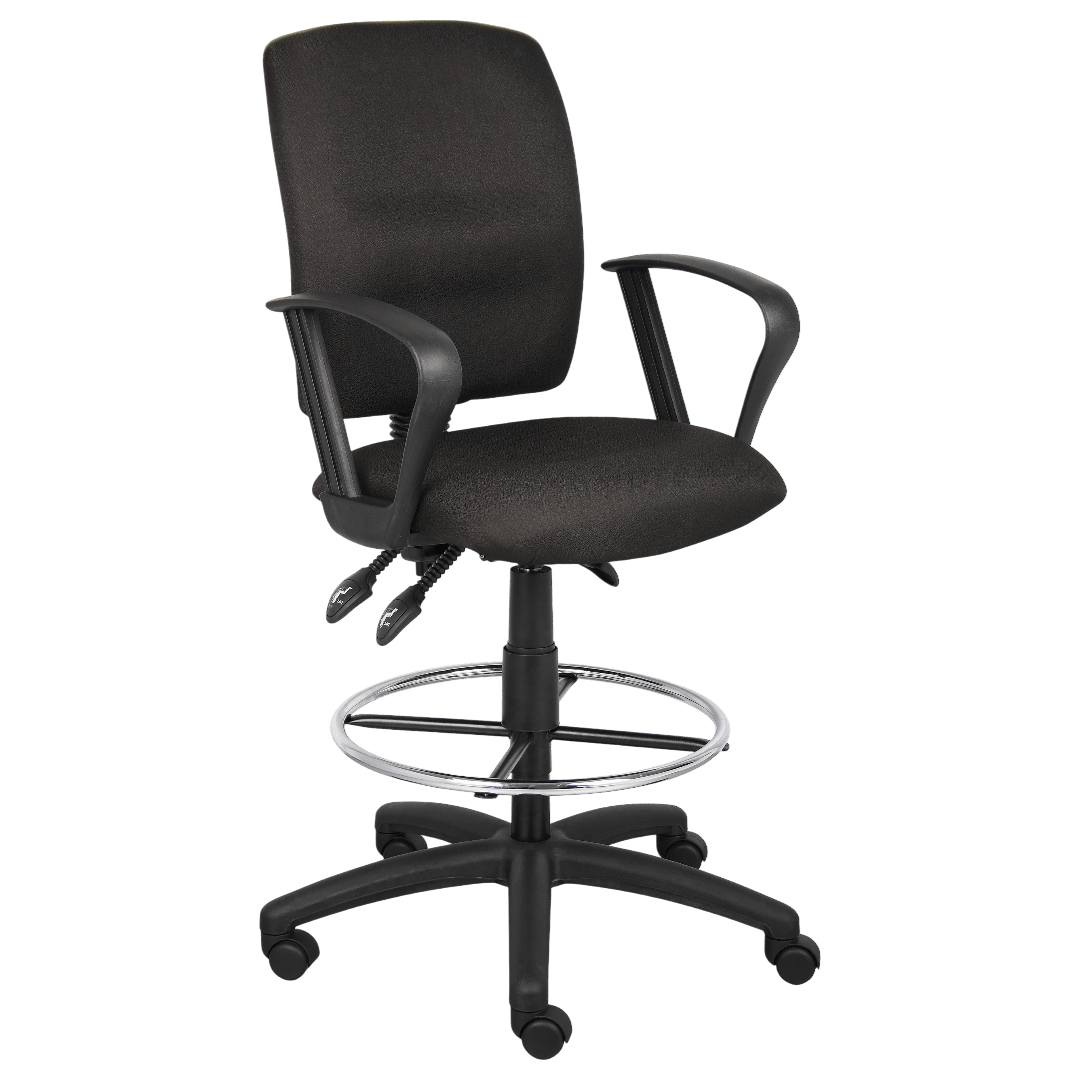 Boss Multi-Function Fabric Drafting Stool W/ Loop Arms