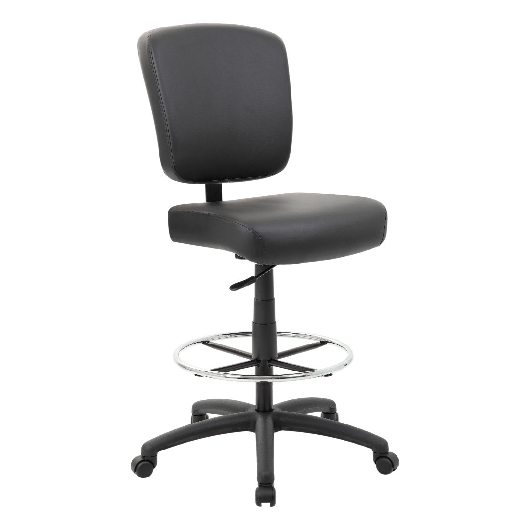 Boss 300 lb Heavy Duty Office Stool, Black