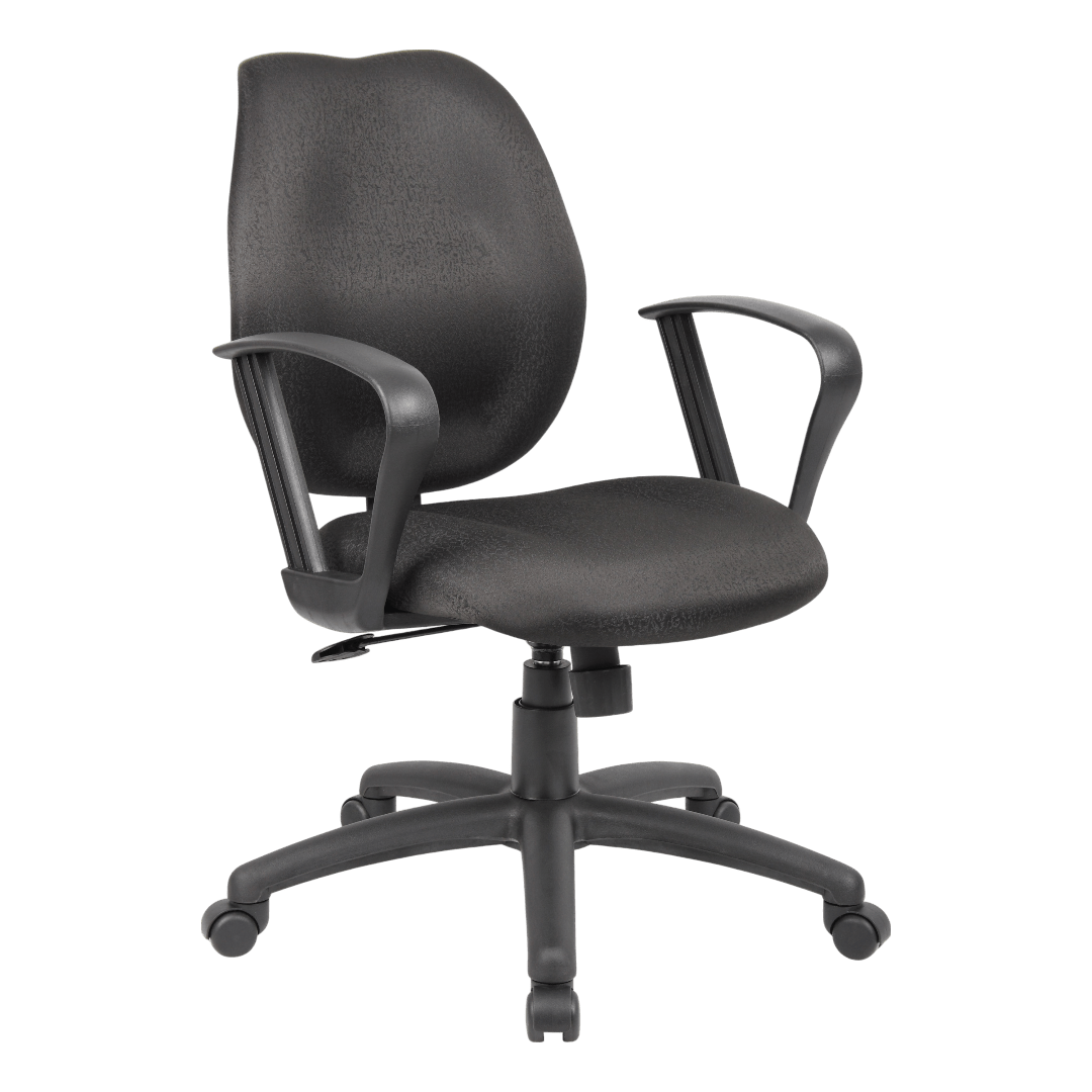 Boss Black Task Chair W/Loop Arms