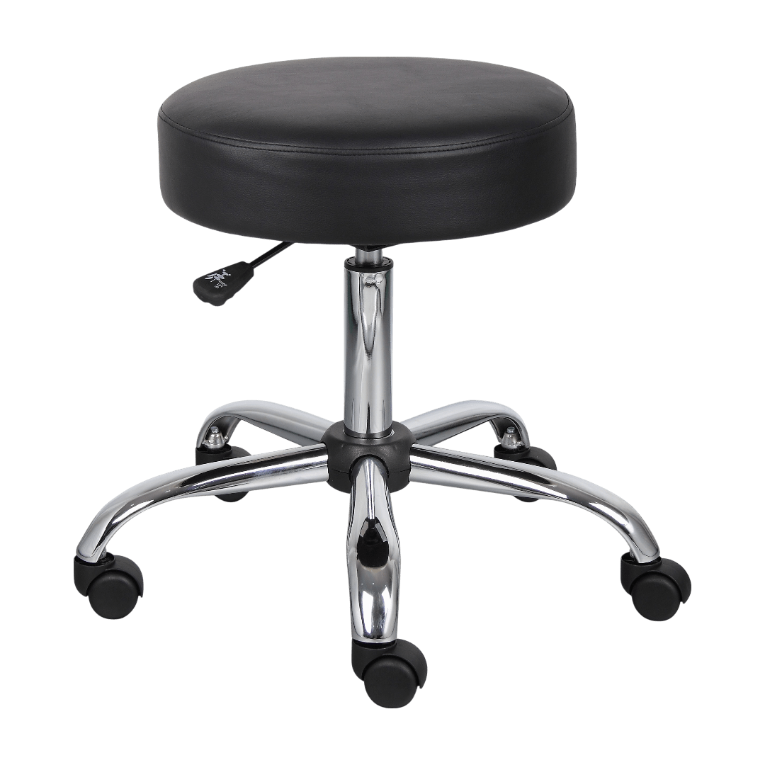 Boss Black Antimicrobial Vinyl Medical Stool