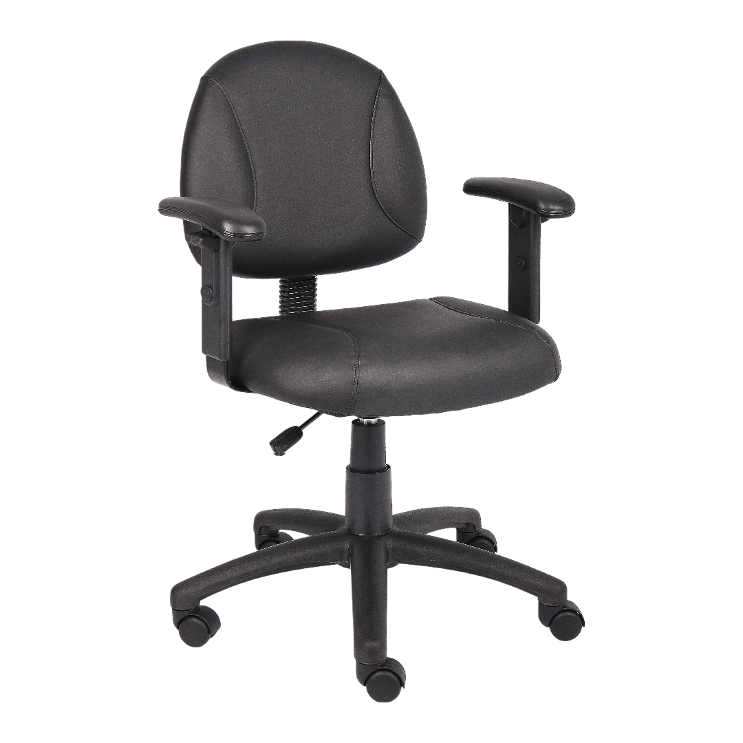 Boss Black Posture Chair W/ Adjustable Arms