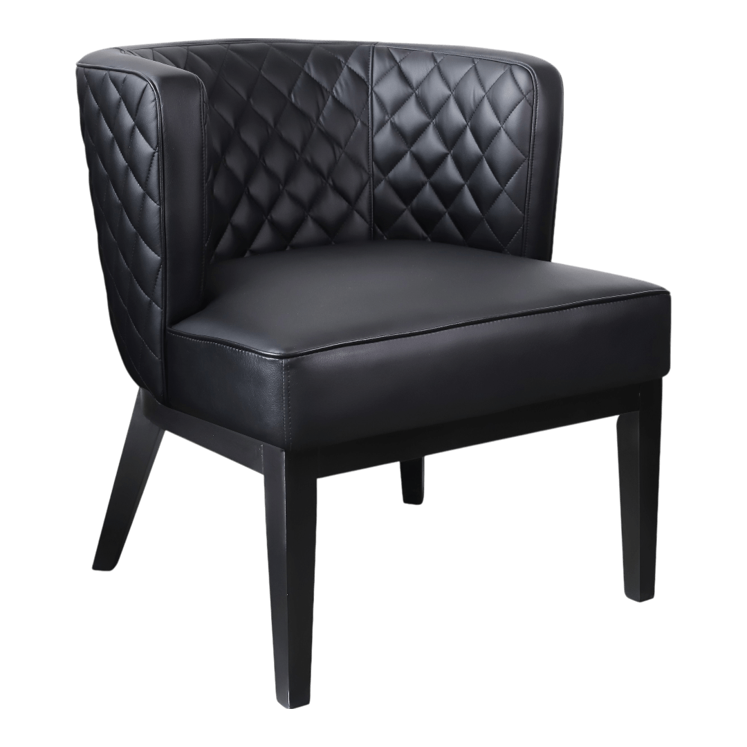 Boss Ava Quilted guest, accent or dining chair - Black