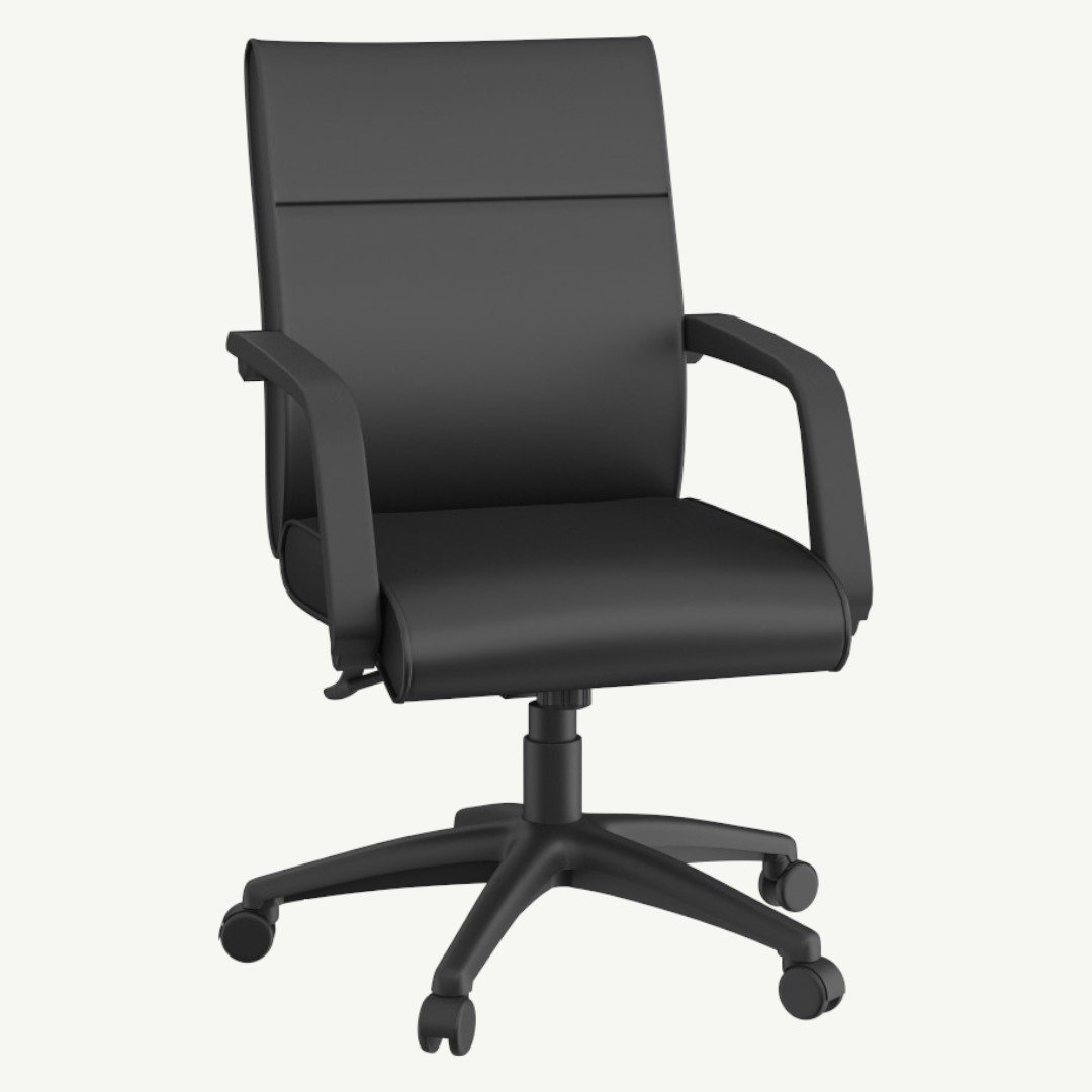 Boss Mid Back Executive Chair In LeatherPlus