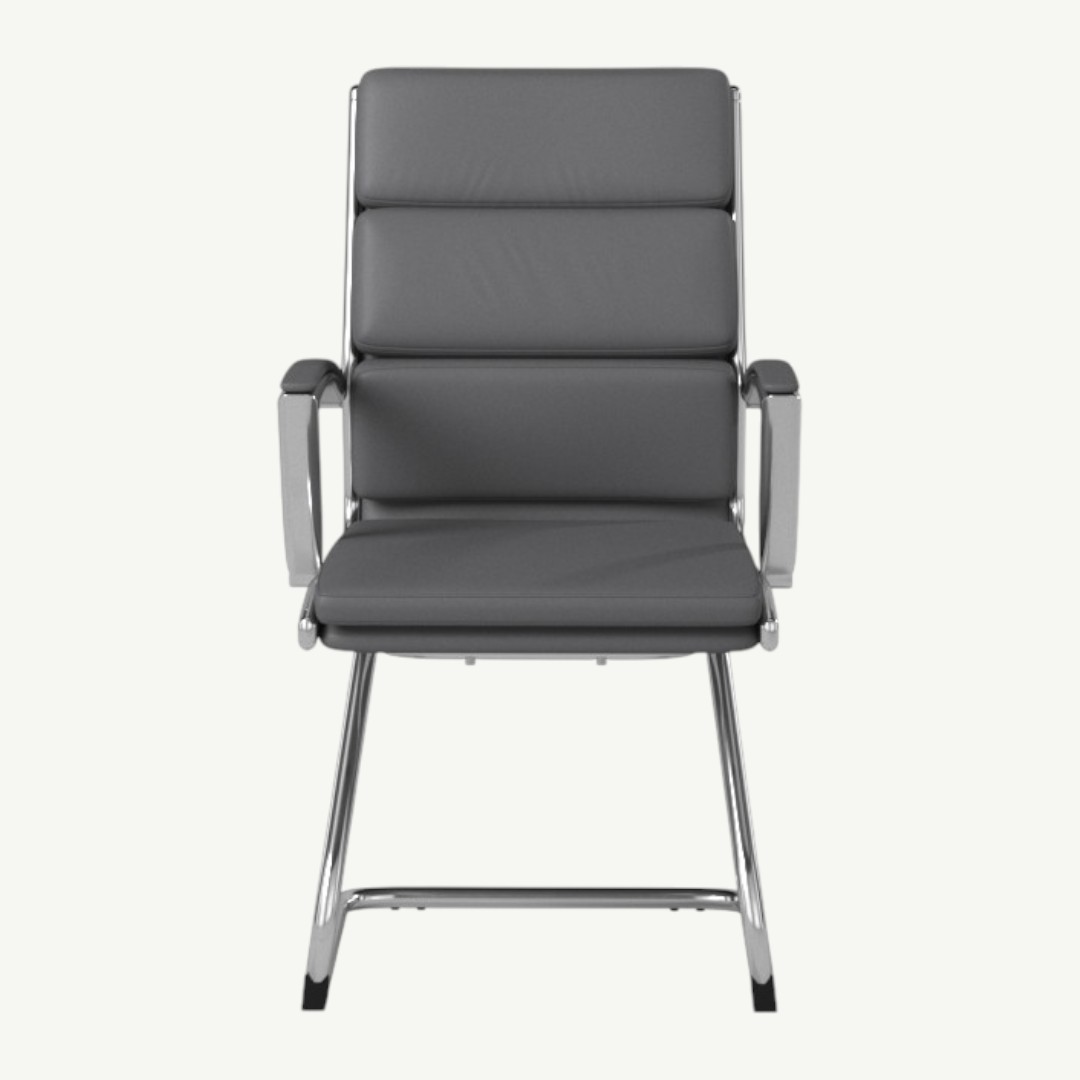 Boss Executive CaressoftPlus Chair with Metal Chrome Finish - Guest Chair - Image 2