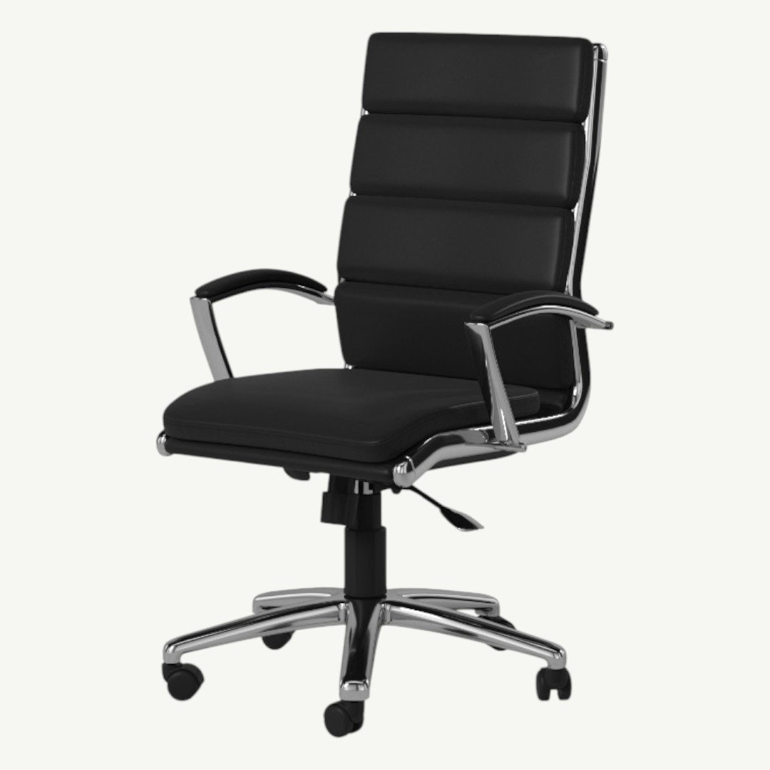 Boss Executive CaressoftPlus Chair with Metal Chrome Finish – Mid Back