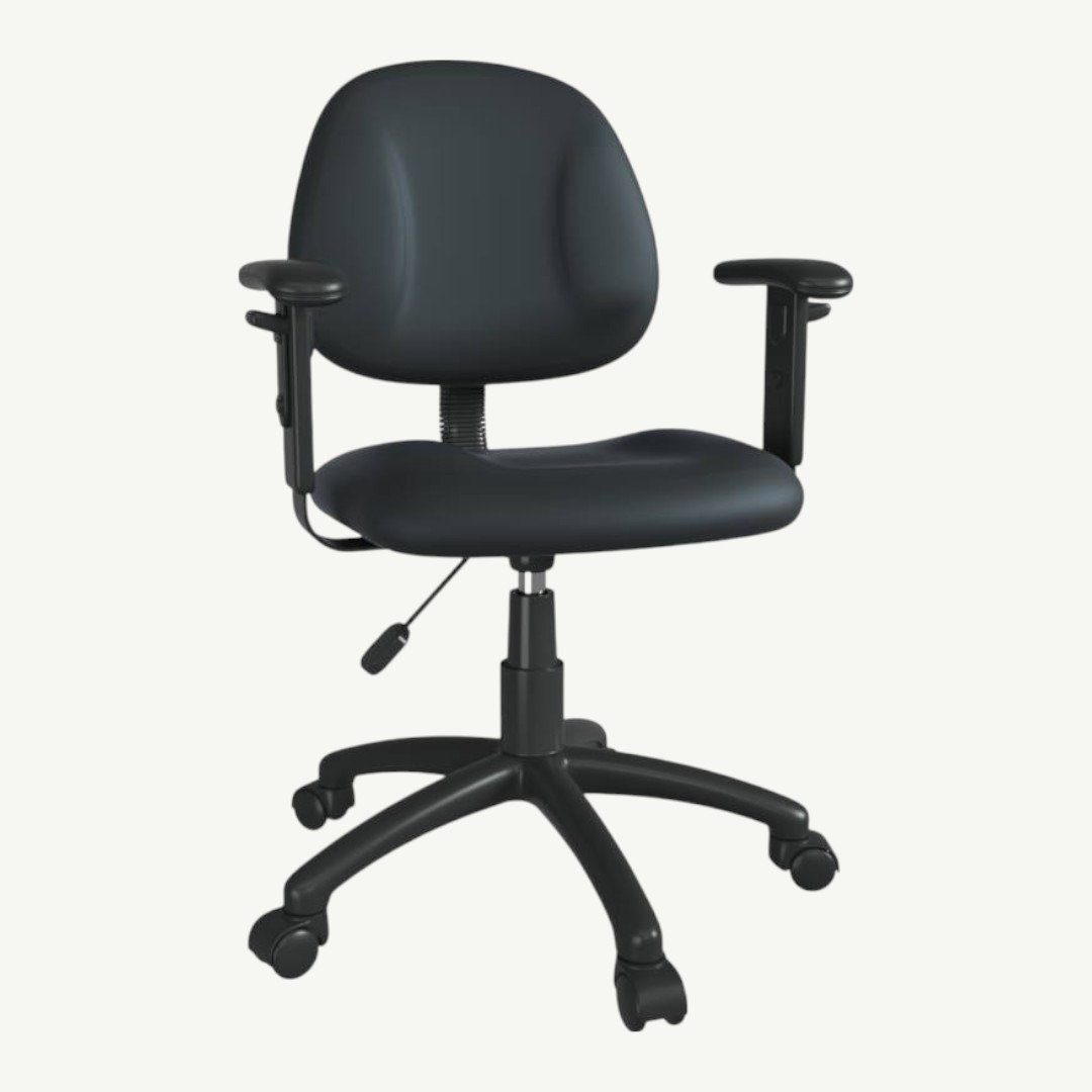 Boss Black Posture Chair W/ Adjustable Arms