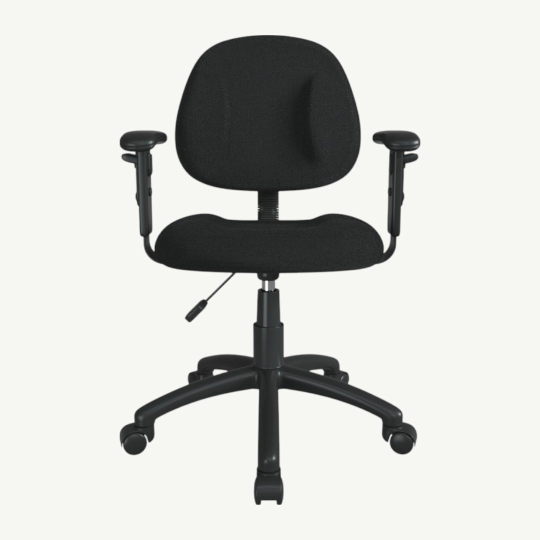 Boss Black  Deluxe Posture Chair W/ Adjustable Arms - Image 2
