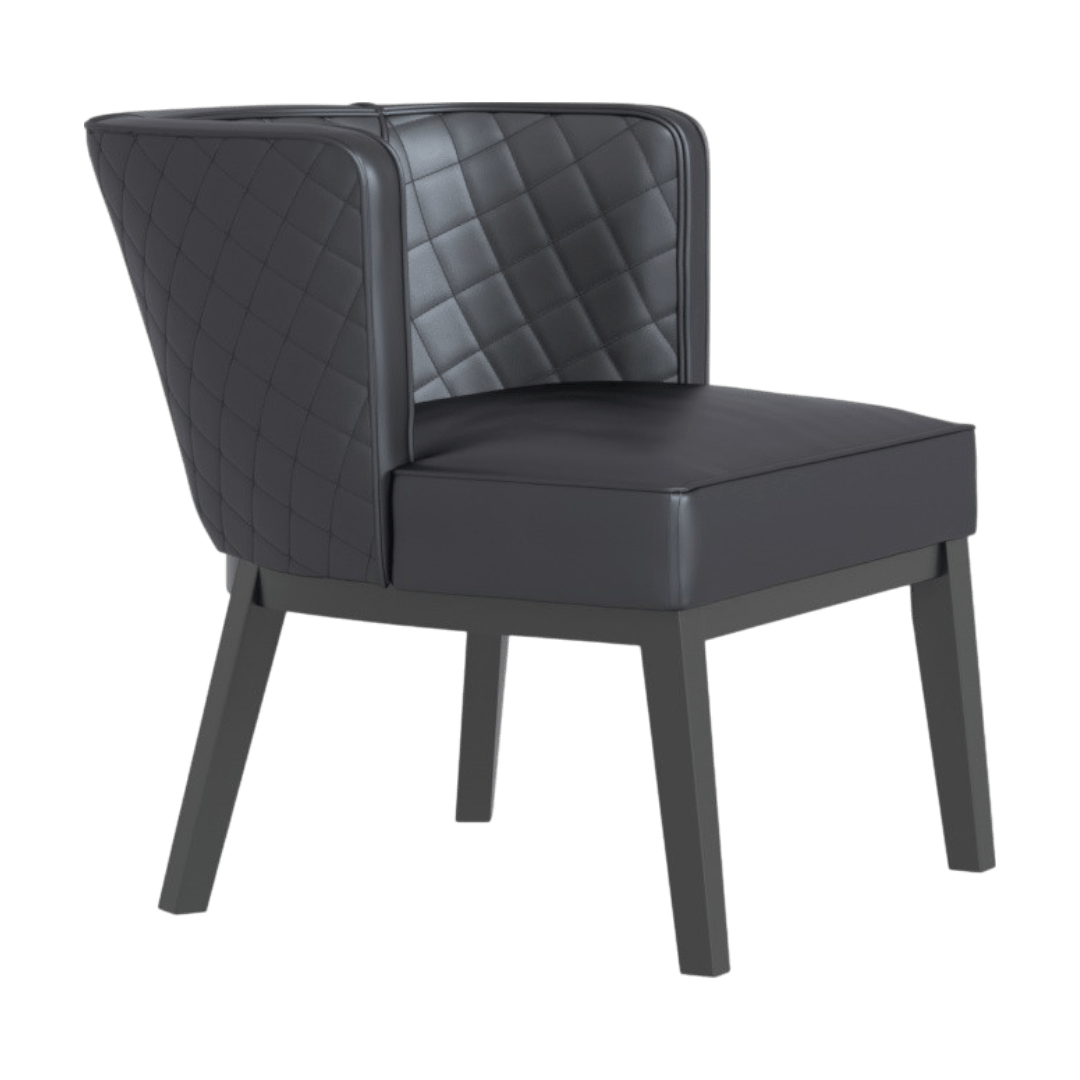 Boss Ava Quilted guest, accent or dining chair – Black