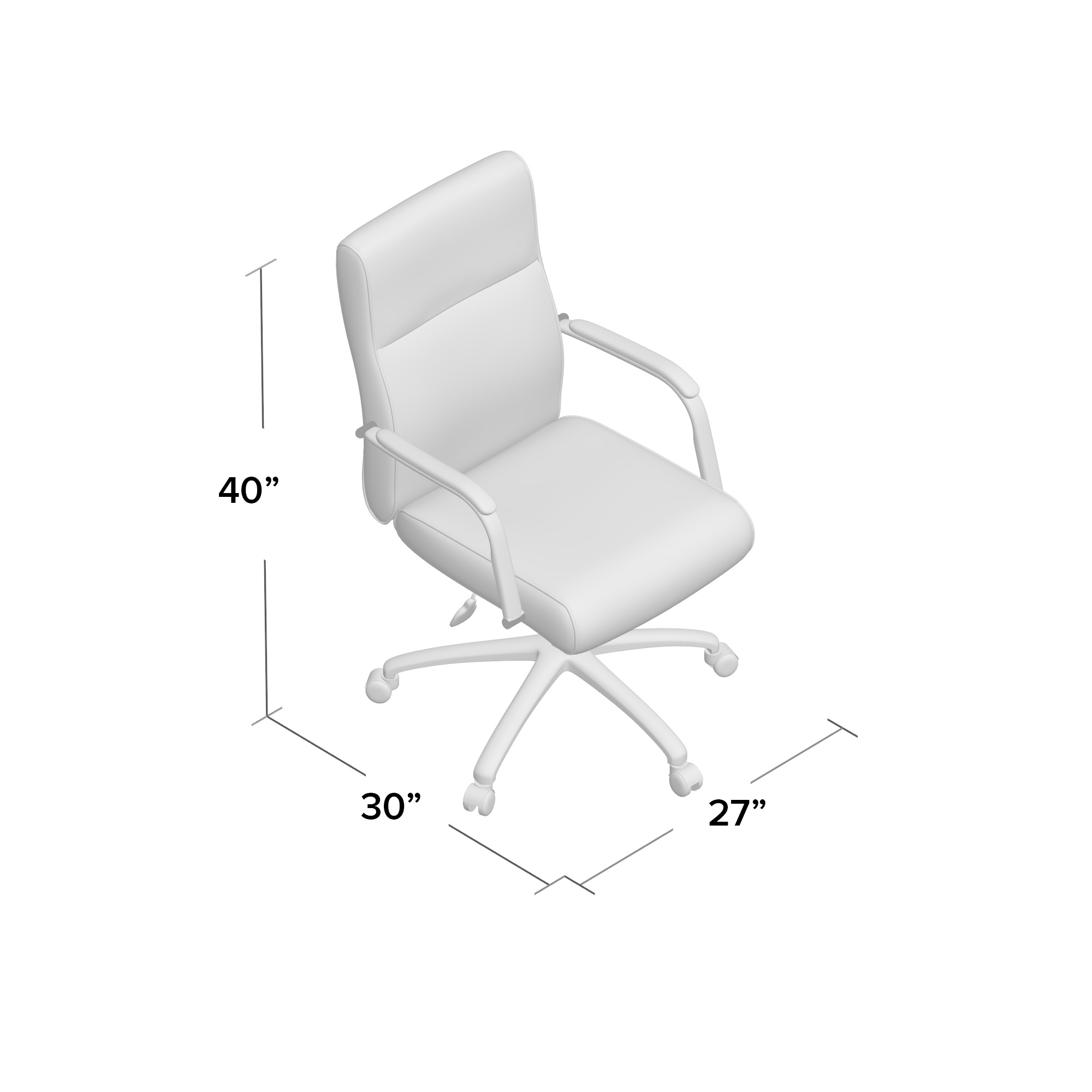 Boss Modern Executive Conference Chair-Ribbed Grey - Image 8
