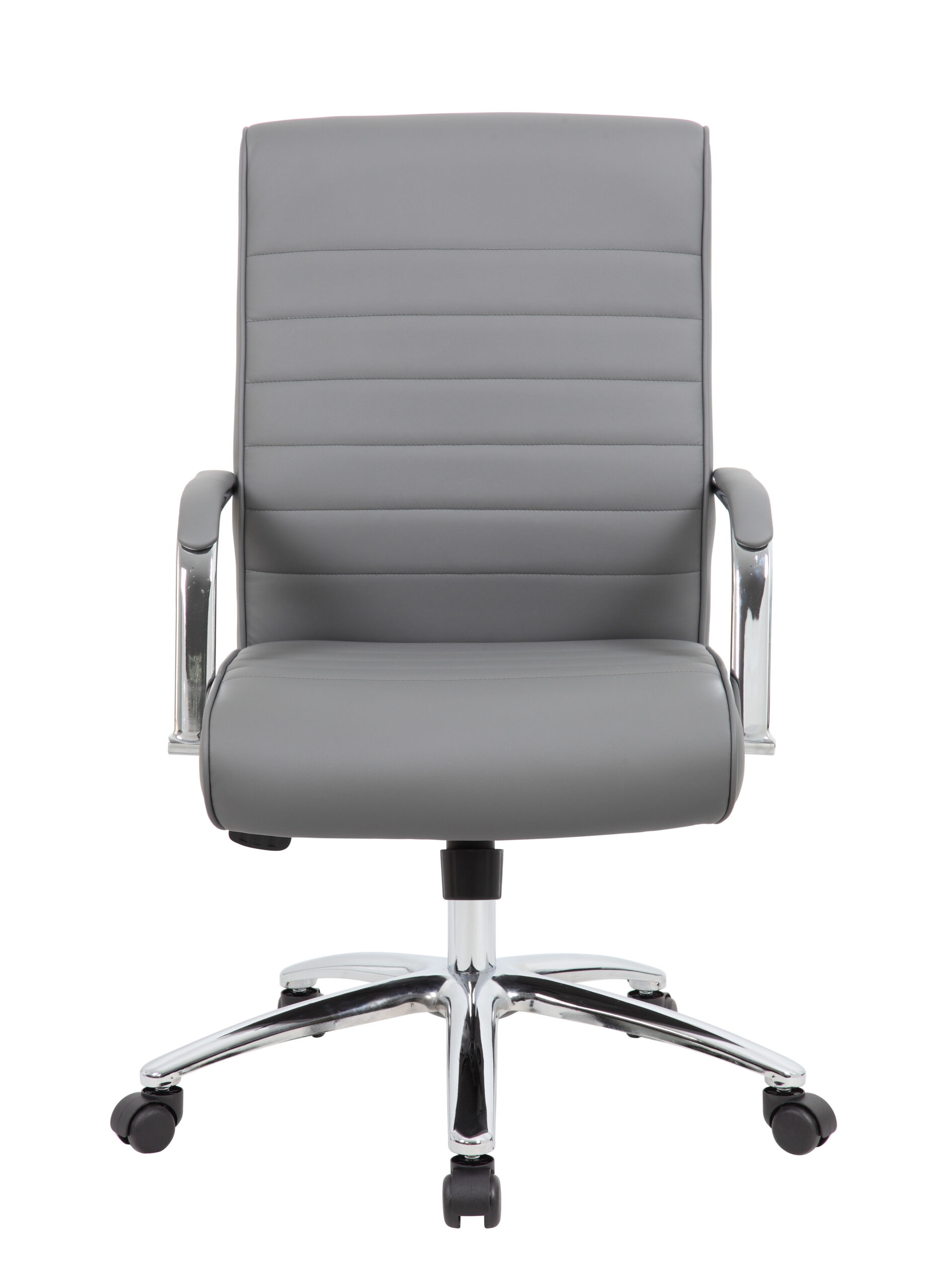Boss Modern Executive Conference Chair-Ribbed Grey - Image 3