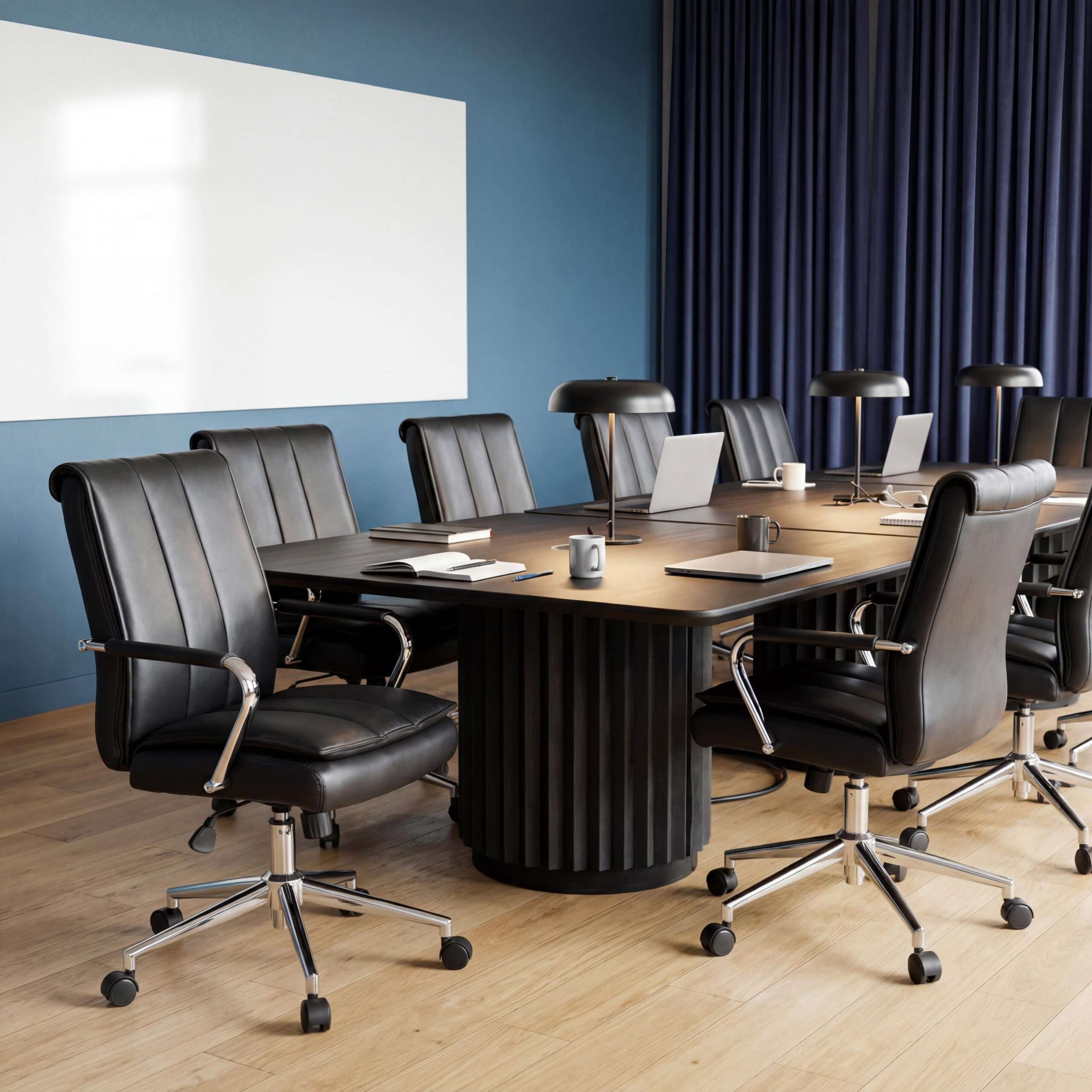Boss, Charlotte, Pillow Top Task Chair with Fixed Chrome Arms, Black - Image 7