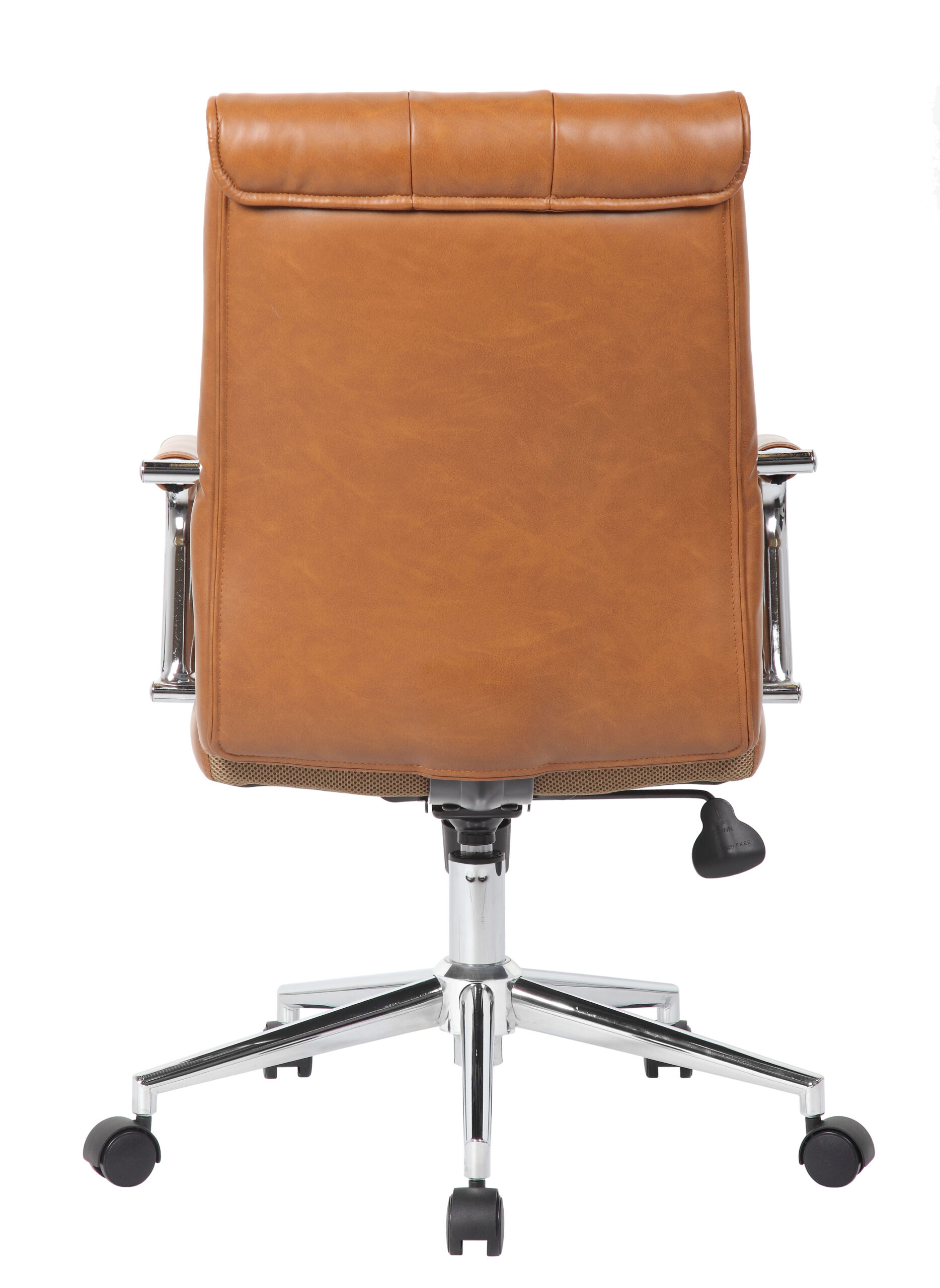 Boss, Charlotte, Pillow Top Task Chair with Fixed Chrome Arms, Caramel - Image 3