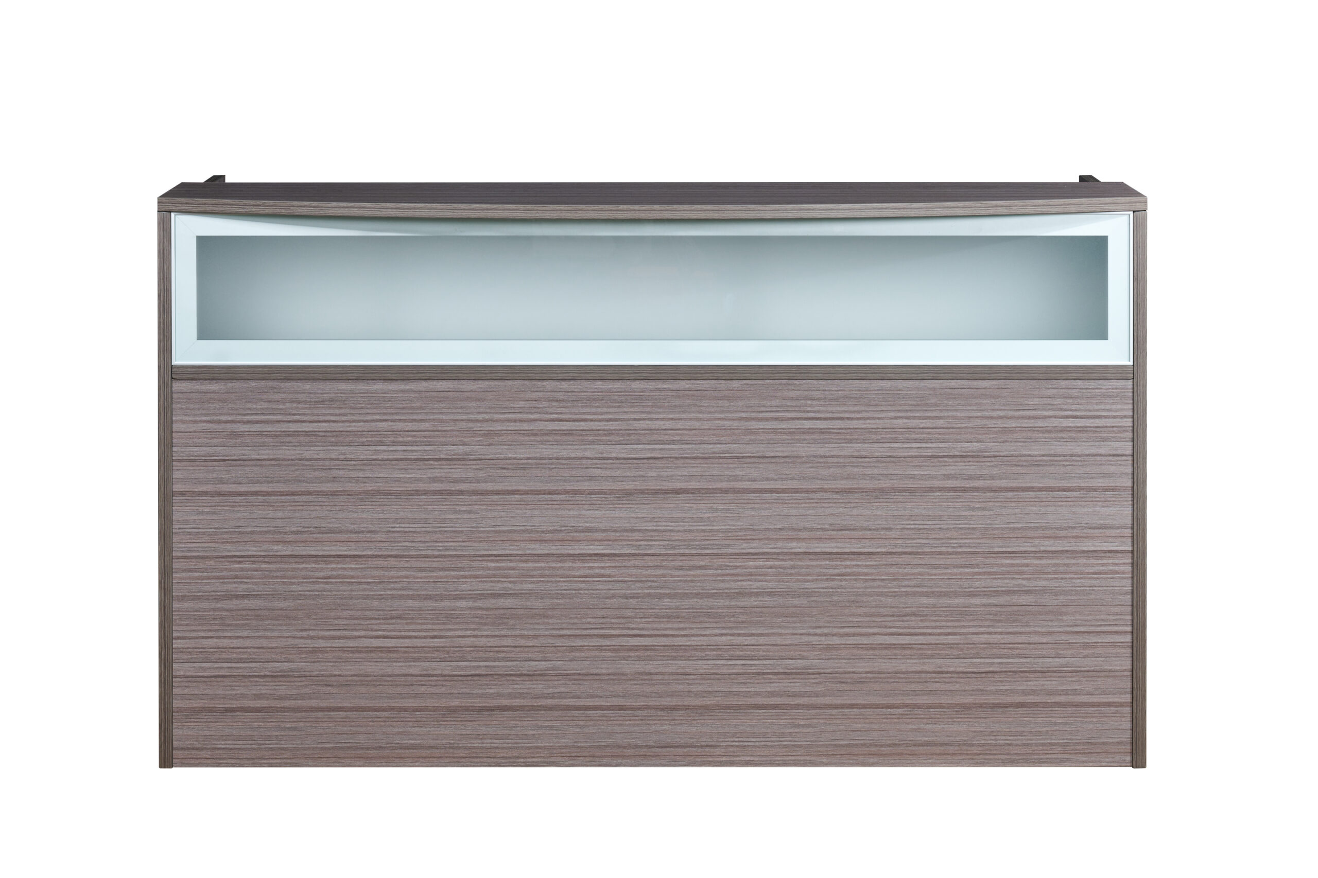 Plexiglass Reception Desk, Driftwood - Image 3